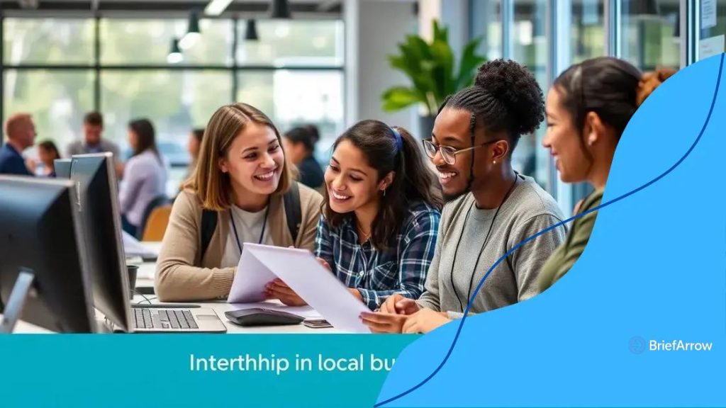 Collaborations between universities and local businesses for internships