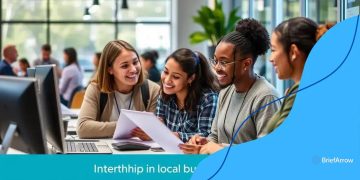 Collaborations between universities and local businesses for internships