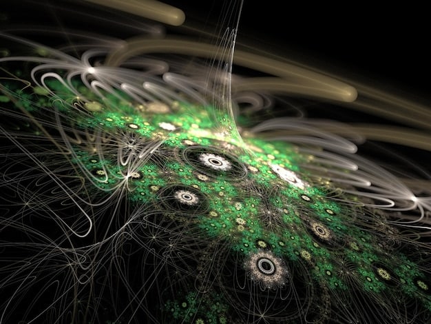 A visual representation of a quantum algorithm being used to solve a complex optimization problem, with a focus on the data visualization and computational process.