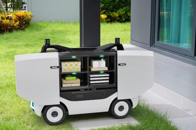 A multi-functional robot assisting with household chores, such as folding laundry, watering plants, and delivering groceries. The robot is designed with a user-friendly interface and integrated into a smart home environment.