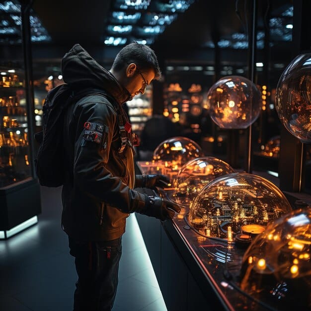 A photograph of a state-of-the-art quantum computing lab in Germany, showcasing scientists and engineers working on complex quantum computing hardware and control systems.